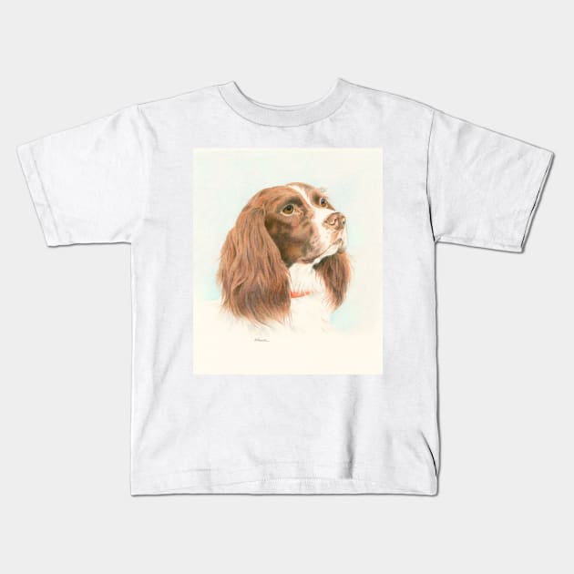 Springer spaniel Kids T-Shirt by fionahooperart